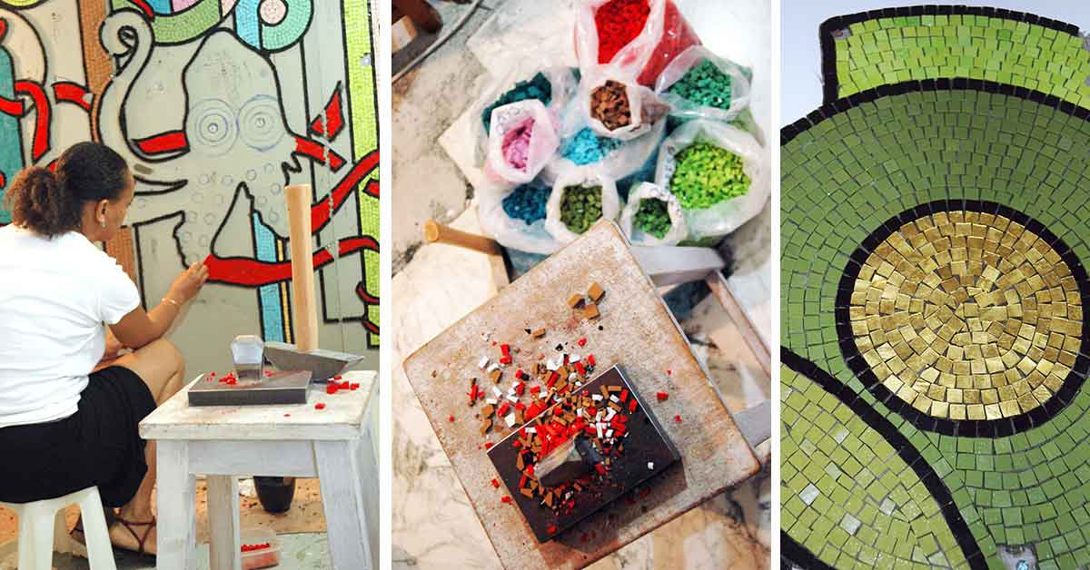 Art deco style mosaic for a restaurant