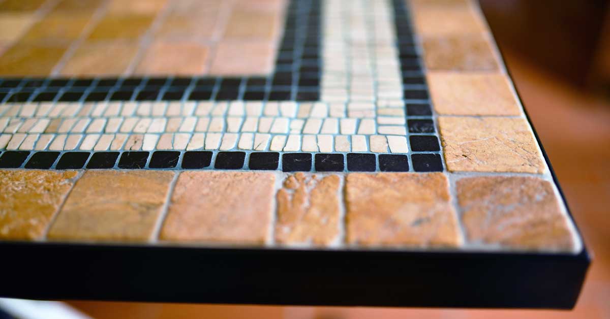 Natural stone garden table