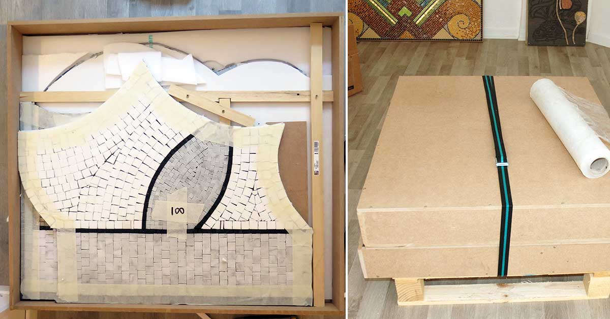 Marble mosaic appartment doorstep