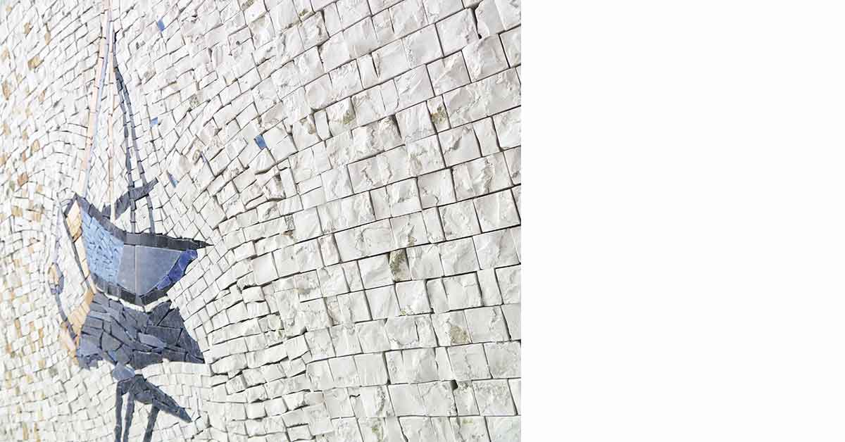 Residence hall decoration in mosaic