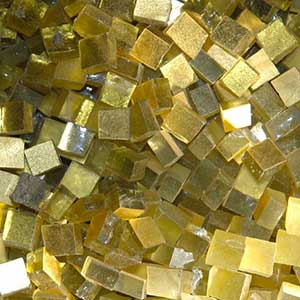 Mosaic with gold smalts