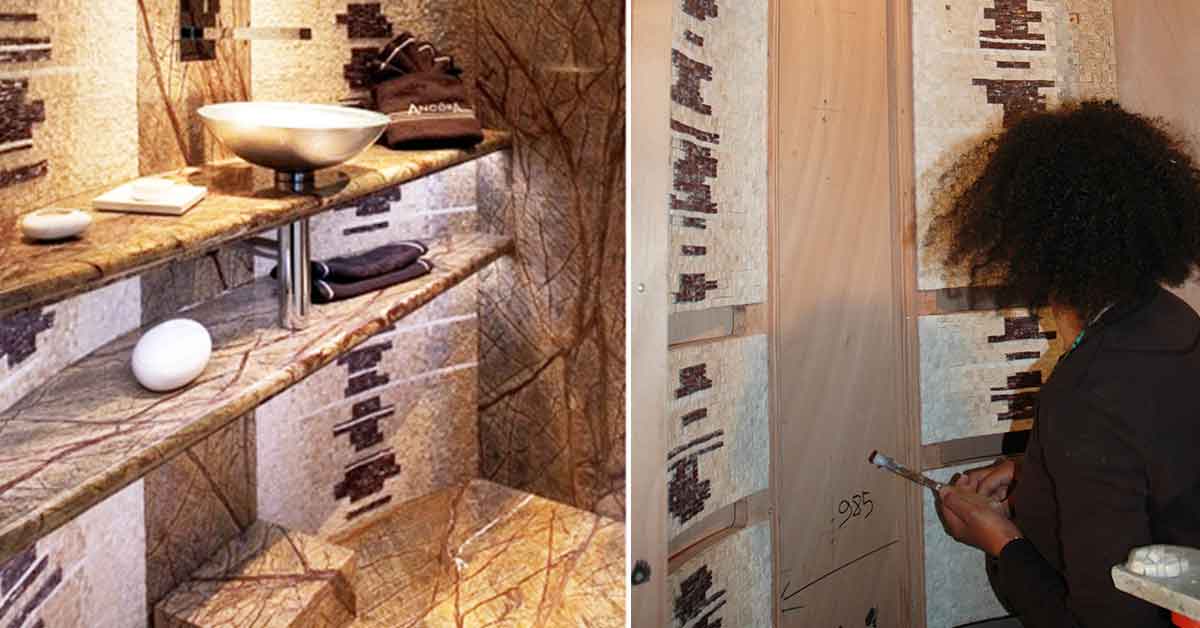 Modern mosaic bathroom