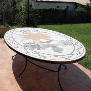Provencal mosaic table top