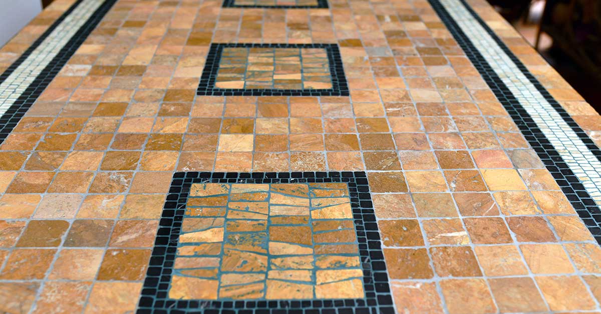 Natural stone garden table