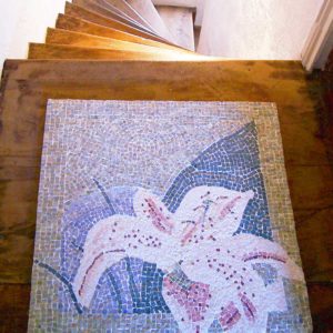 Doorstep marble mosaic carpet