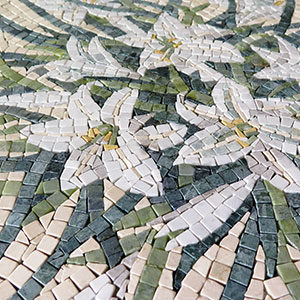 Mosaic table for a garden