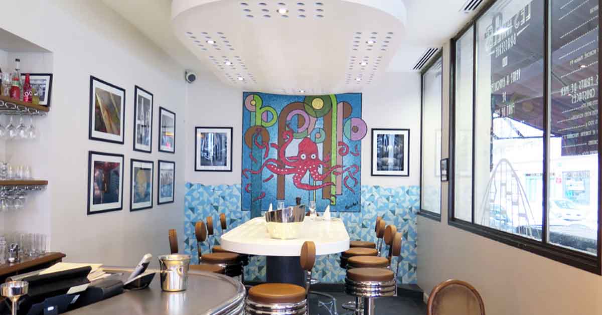 Art deco style mosaic for a restaurant