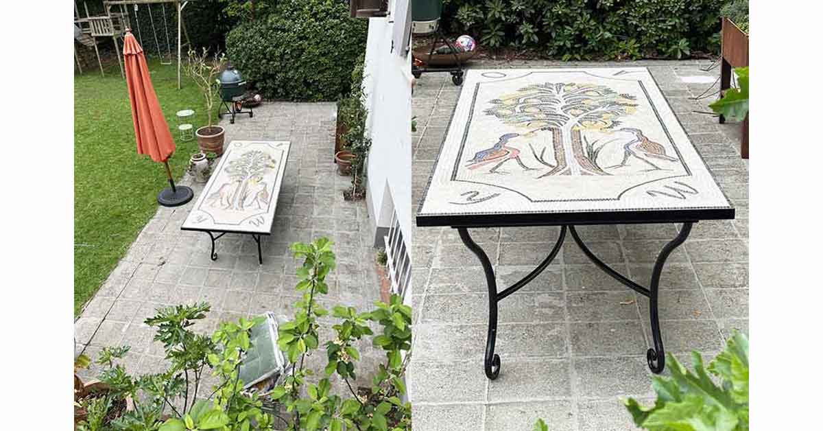 garden stone table