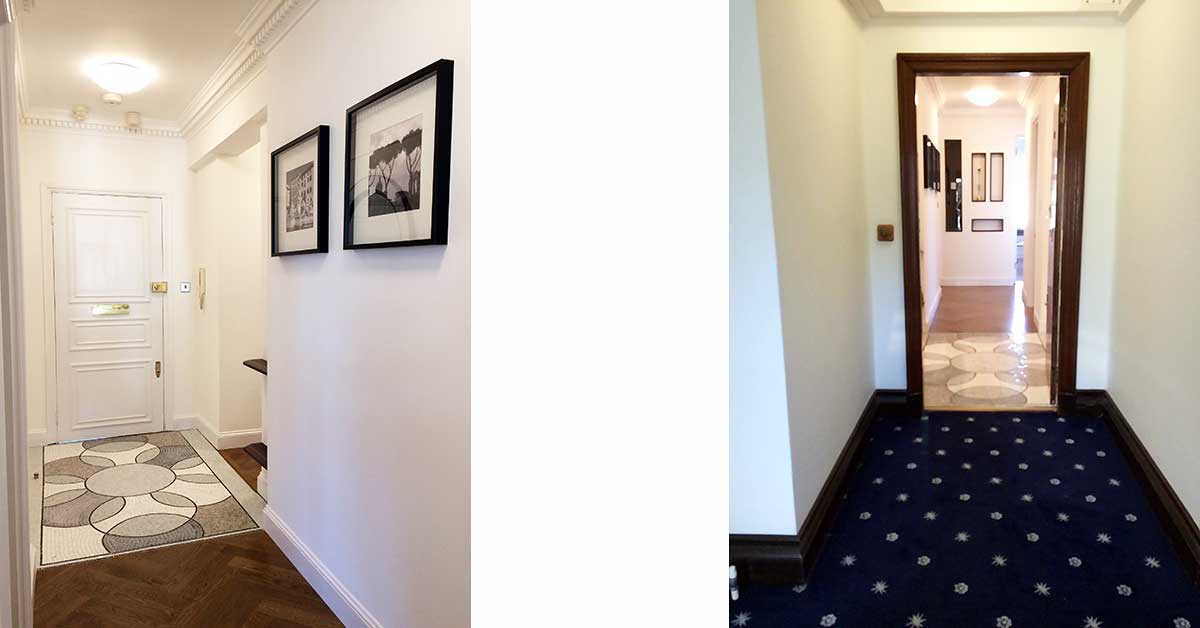 Marble mosaic appartment doorstep