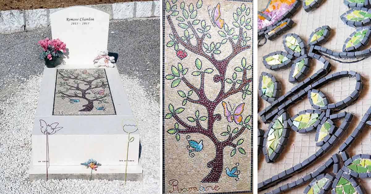 mosaic for a tombstone