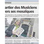 Press article on rachel's mosaic guided tour by the newspaper Nice Matin
